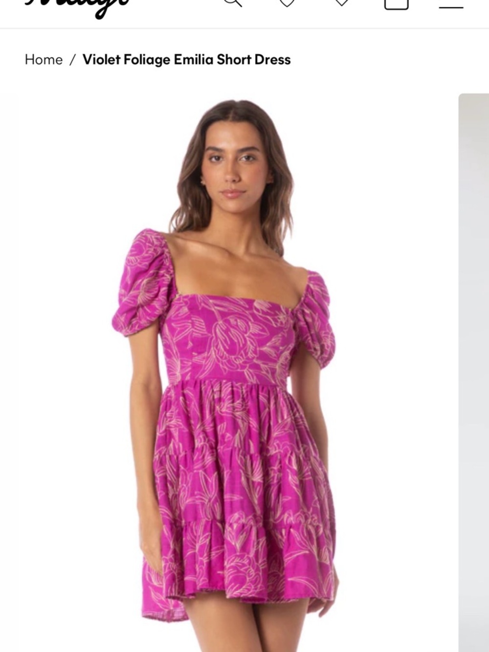 Maaji Violet Foliage Emilia Short Dress